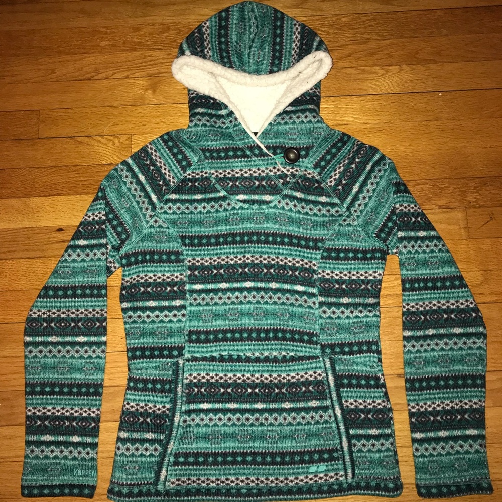 Koppen fleece lined hoodie warm winter ski snowboard mountain women cold gift